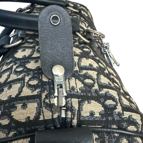 Dior Trotter Boston Bag Vintage Dior Monogram Canvas Handbag Dior Baggages Rare - Picture 10 of 17